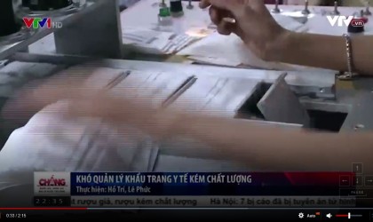 Phóng sự của VTV: Khó quản lý khẩu trang y tế kém chất lượng